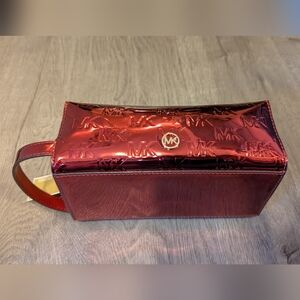 Michael Kors Shiny Red Cosmetic Bag
